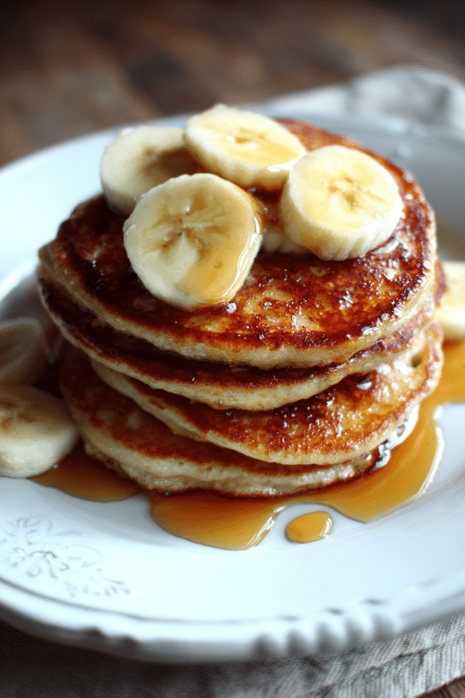 Banana and Protein Pancakes: A Healthy Breakfast You'll Crave 6 Fluffy banana and protein pancakes served with sliced bananas and maple syrup