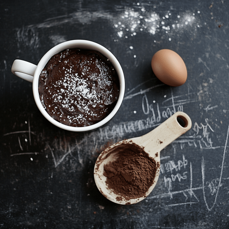 Brownie in a mug microwave Swiss Miss recipe layout