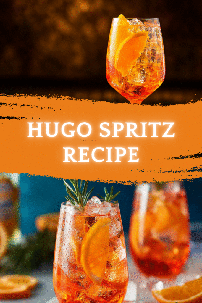 Hugo Spritz Recipe The Best Refreshing Cocktail to Sip All Summer 7 Hugo spritz recipe cocktail with orange slice and rosemary