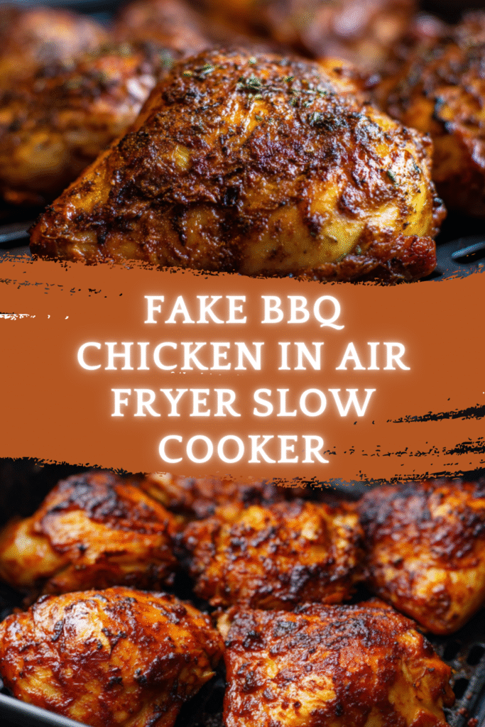 Fake BBQ Chicken in Air Fryer Slow Cooker: Flavor Without the Grill 9 fake BBQ chicken in air fryer slow cooker title graphic