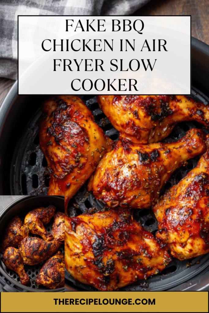 Fake BBQ Chicken in Air Fryer Slow Cooker: Flavor Without the Grill 10 fake BBQ chicken in air fryer slow cooker with branded overlay