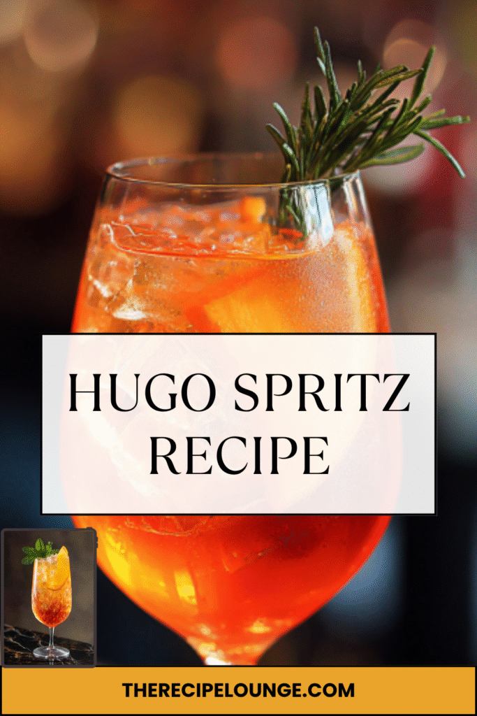 Hugo Spritz Recipe The Best Refreshing Cocktail to Sip All Summer 8 Best hugo spritz recipe cocktail with rosemary garnish and orange slice