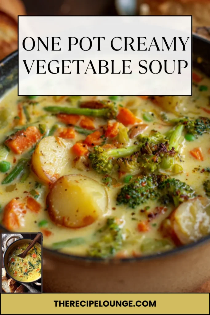 One Pot Creamy Vegetable Soup (Cozy & Comforting!) 3 3 4