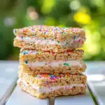 Rice Krispie Treat Ice Cream Sandwich: The Ultimate No-Bake Summer Dessert 5 Rice Krispie Treat Ice Cream Sandwich with Sprinkles