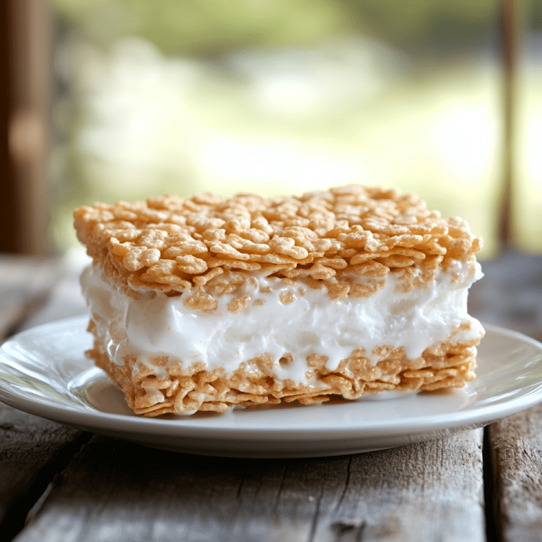 Rice Krispie Ice Cream: A Fun & Easy Summer Dessert You Can Make at Home 6 classic rice krispie ice cream sandwich on a plate
