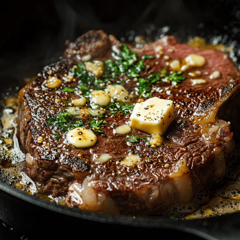 The Juiciest Rib Eye Steak Recipe for Every Home Cook 8 rib eye steak dinner plate
