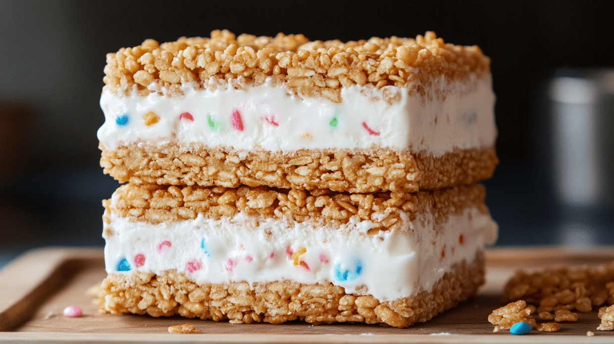 Irresistible Rice Crispy Treats Ice Cream Sandwich Recipe You’ll Love