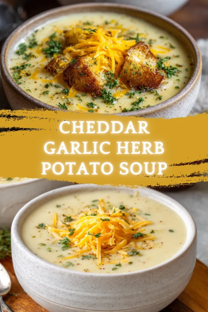 Cozy Cheddar Garlic Herb Potato Soup (Rich, Creamy & Easy!) 2 2 8