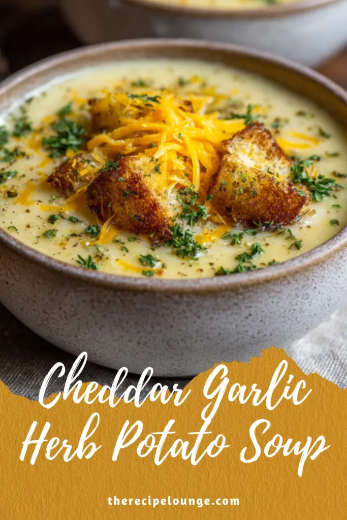 Cozy Cheddar Garlic Herb Potato Soup (Rich, Creamy & Easy!) 4 4 8 1