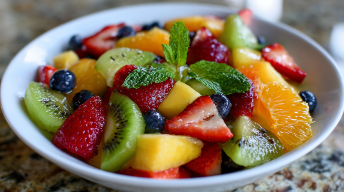 Fresh Morning Fruit Salad with Honey Yogurt Dressing: A Healthy Start to Your Day