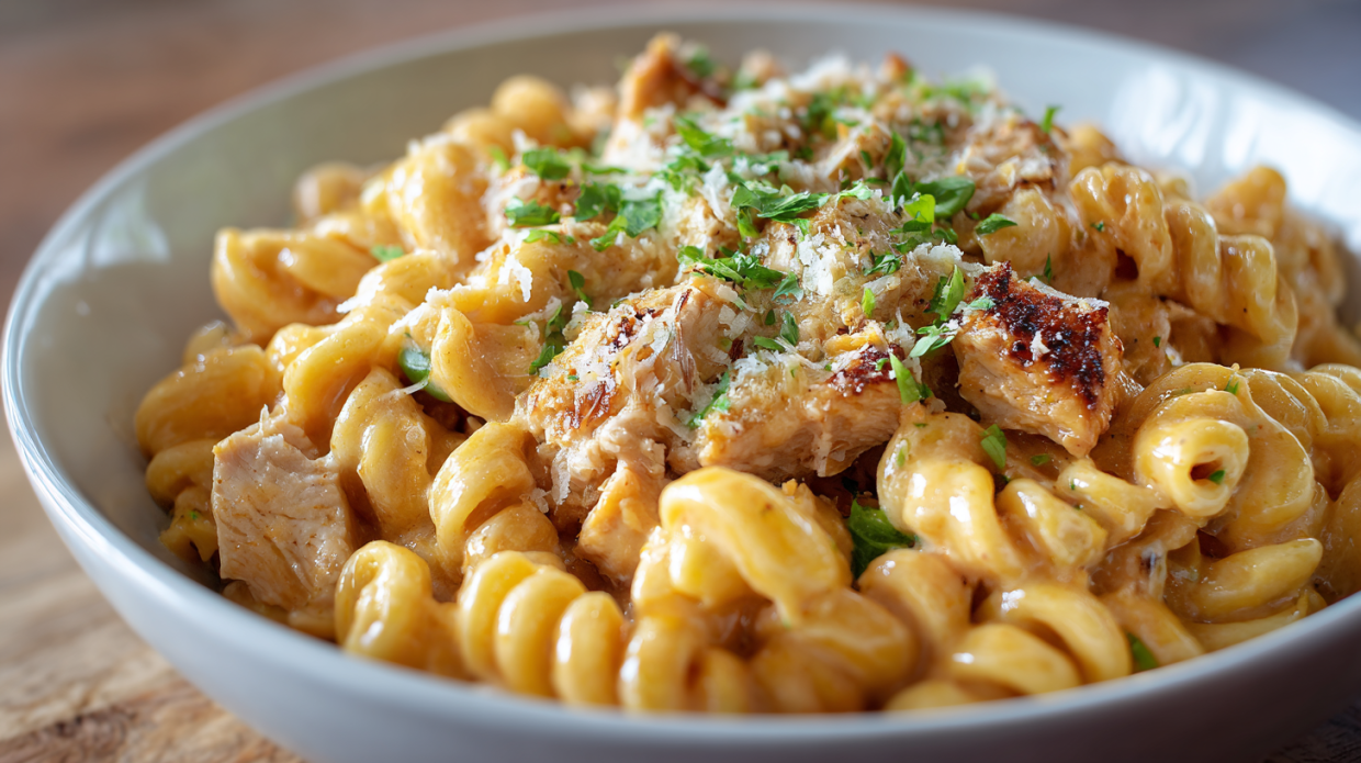 Creamy Honey Pepper Chicken Mac and Cheese Delight