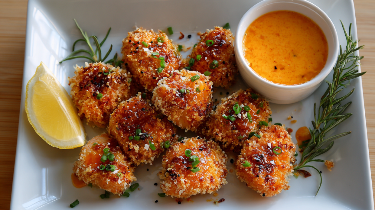 Crispy Bang Bang Salmon Bites