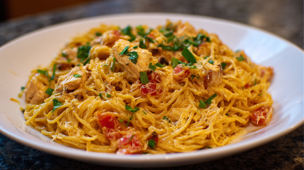 Monterey Chicken Spaghetti Creamy, Cheesy, and Comfort in a Casserole