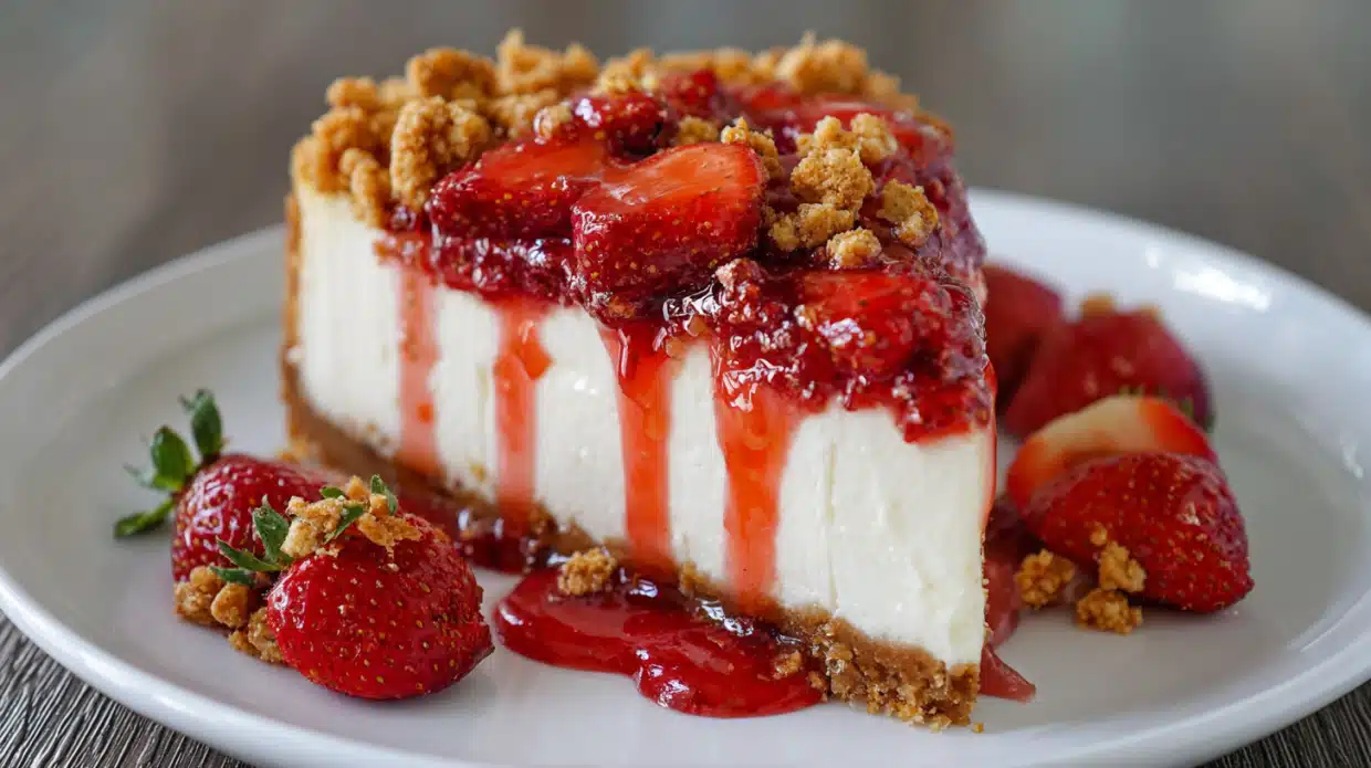 No-Bake Strawberry Crunch Cheesecake A Cool, Creamy Crowd Favorite