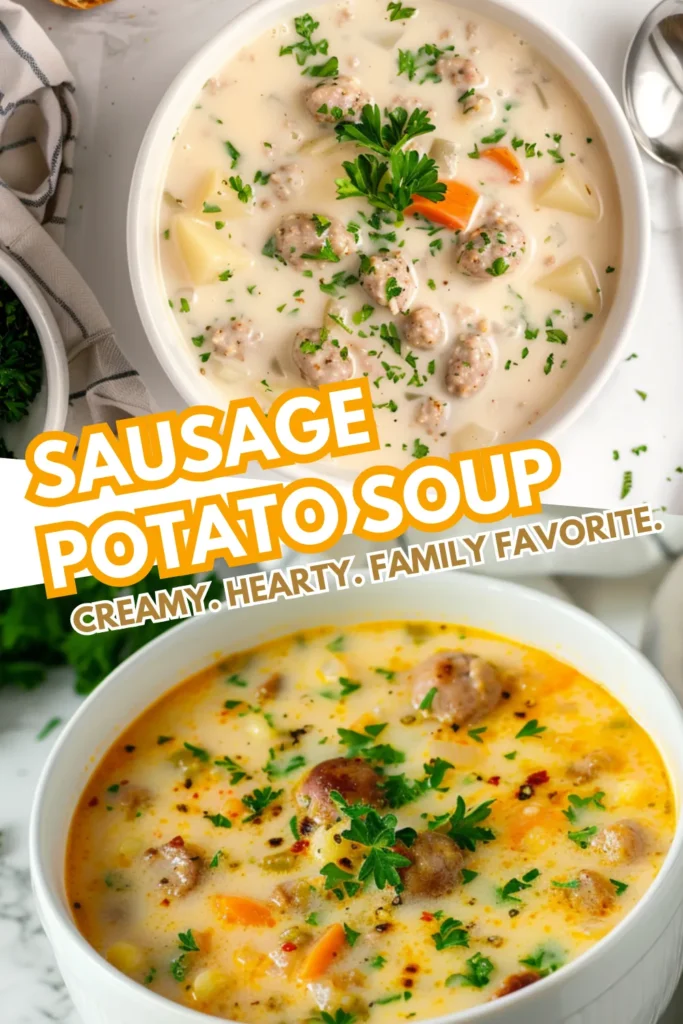 Creamy Sausage Potato Soup (Stovetop or Crock Pot) 2 1 17 1