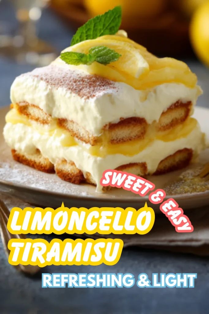 Limoncello tiramisu in a glass with whipped cream and lemon zest
