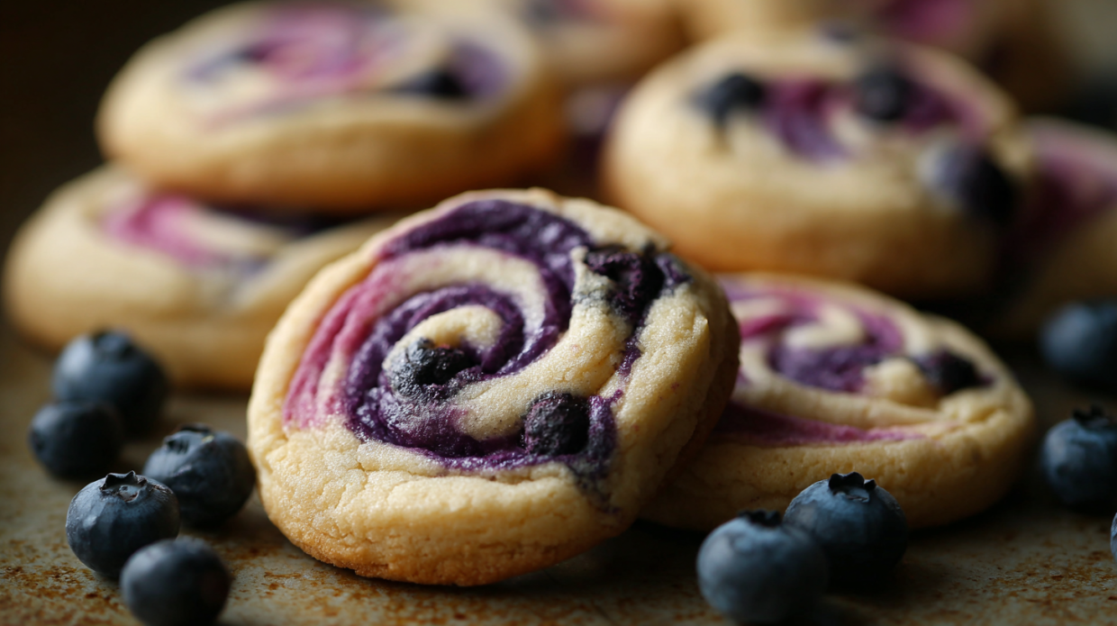 Blueberry Cheesecake Swirl Cookies