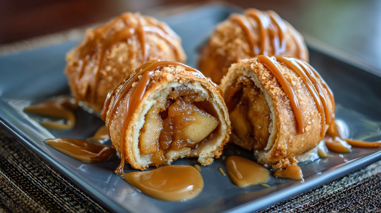 Caramel Apple Pie Bombs (Easy Dessert Bites with Gooey Centers!)