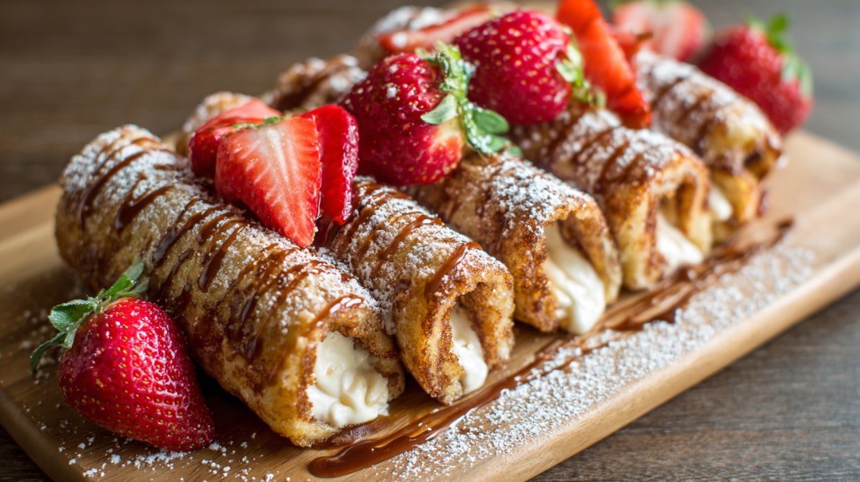 Cinnamon Roll French Toast Roll-Ups