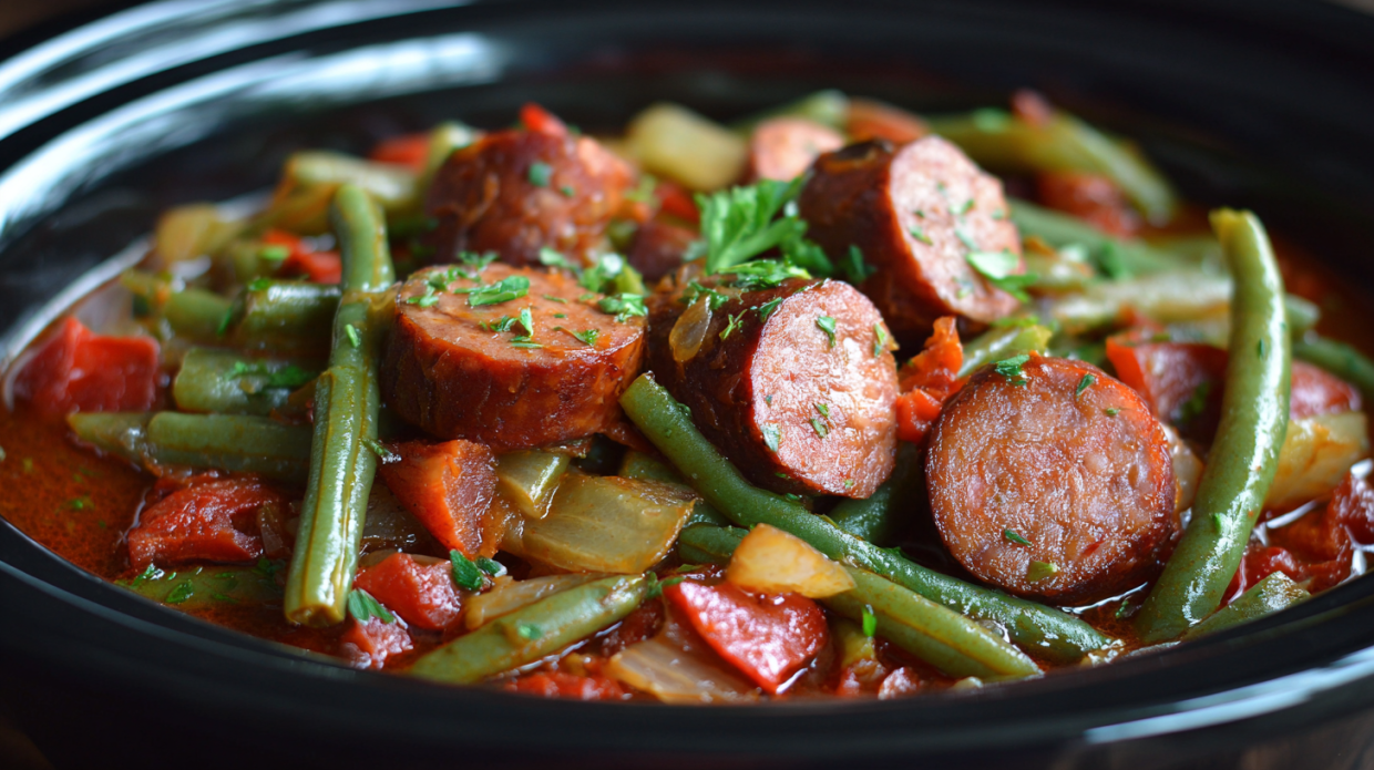 Crockpot Kielbasa and Green Beans – A Cozy One-Pot Dinner