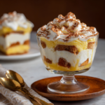 No-bake limoncello tiramisu served in a glass cup with whipped cream
