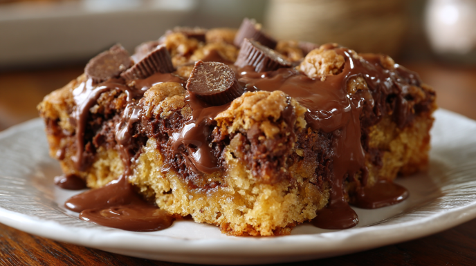 Gooey Peanut Butter Cup Dump Cake