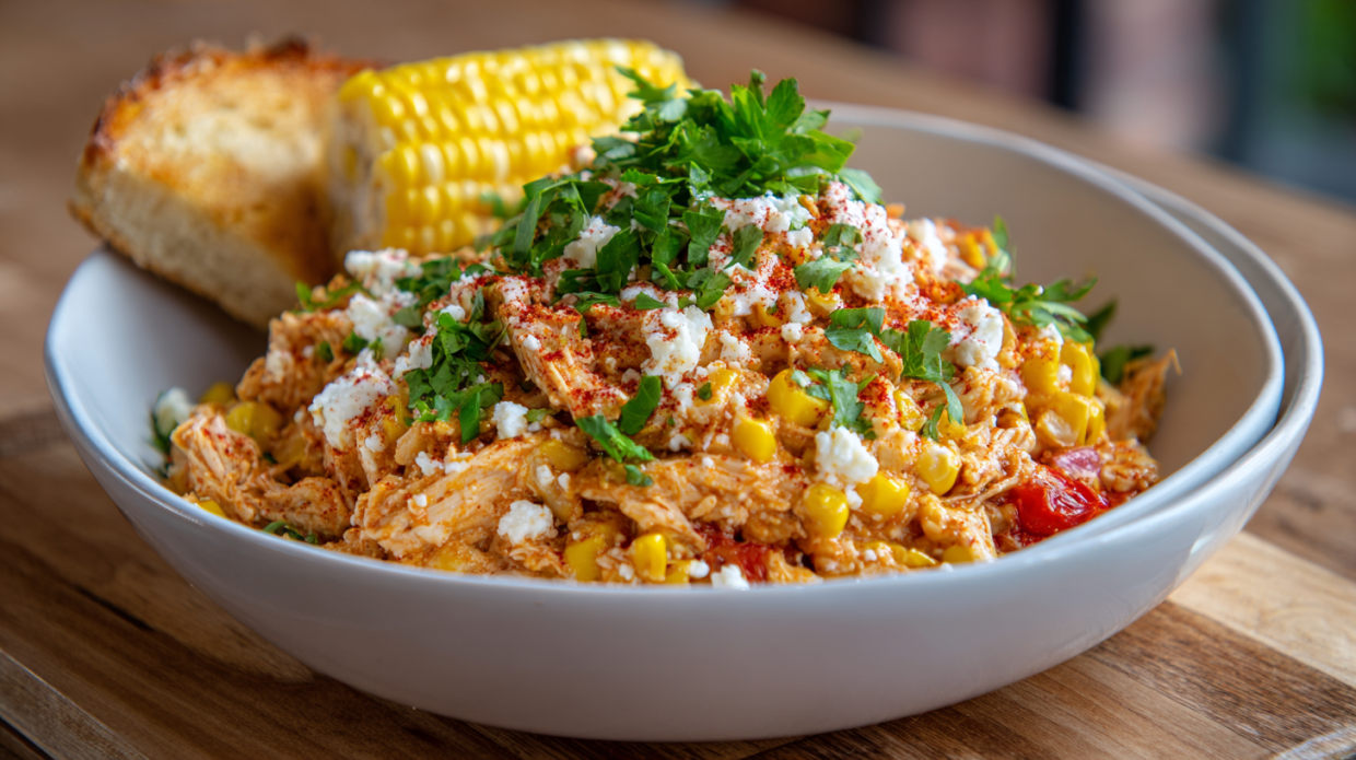 Slow Cooker Street Corn Chicken (Creamy, Zesty & Easy!)
