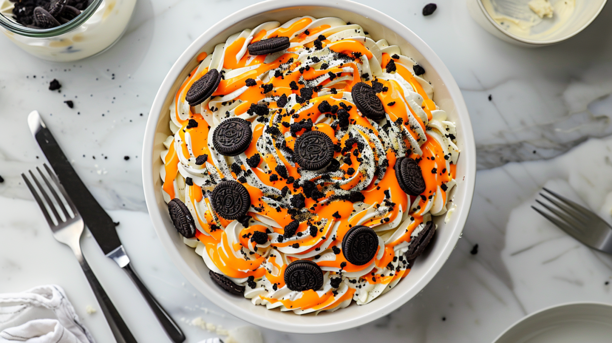 Halloween Oreo Icebox Cake (No-Bake!)