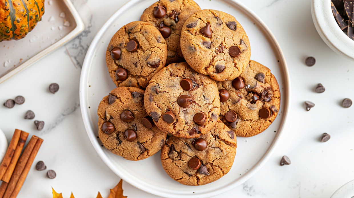 Brown Butter Pumpkin Chocolate Chip Cookies