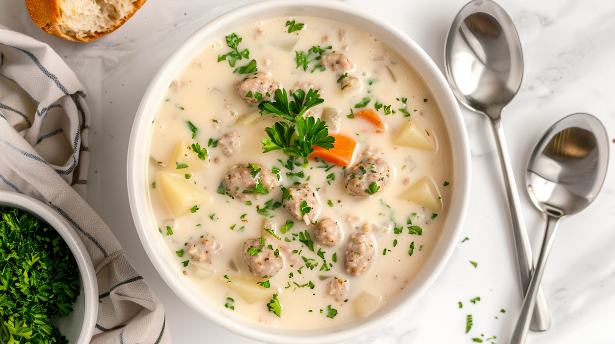 Creamy Sausage Potato Soup (Stovetop or Crock Pot)