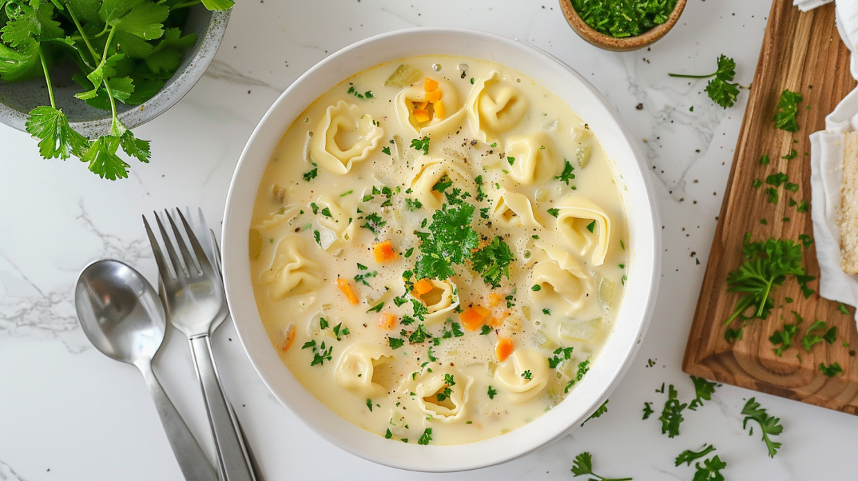Creamy Tortellini Soup with Sausage and Kale – A Cozy 30-Minute Meal
