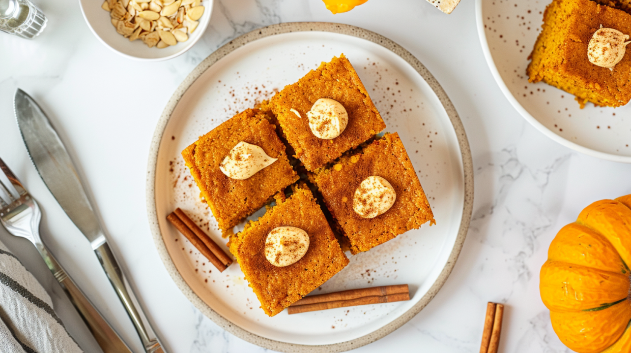 Pumpkin Cornbread with Cinnamon Honey Butter