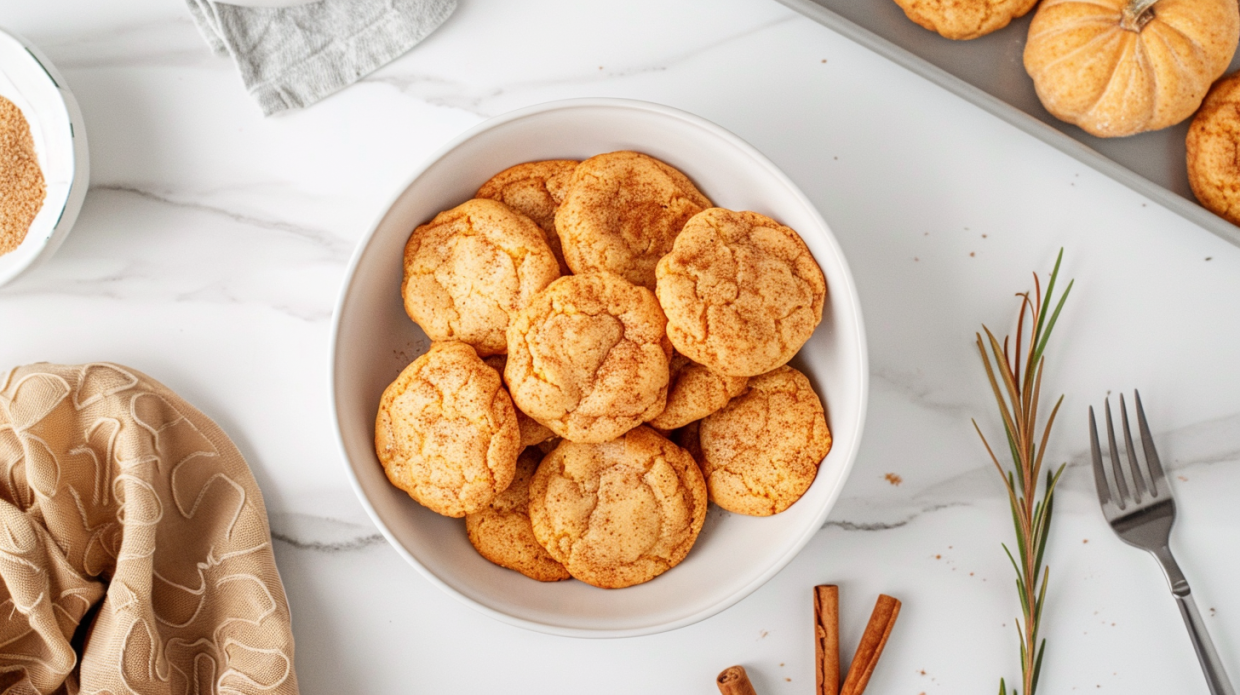 White Chocolate Pumpkin Snickerdoodles (Soft & Chewy Fall Cookies)