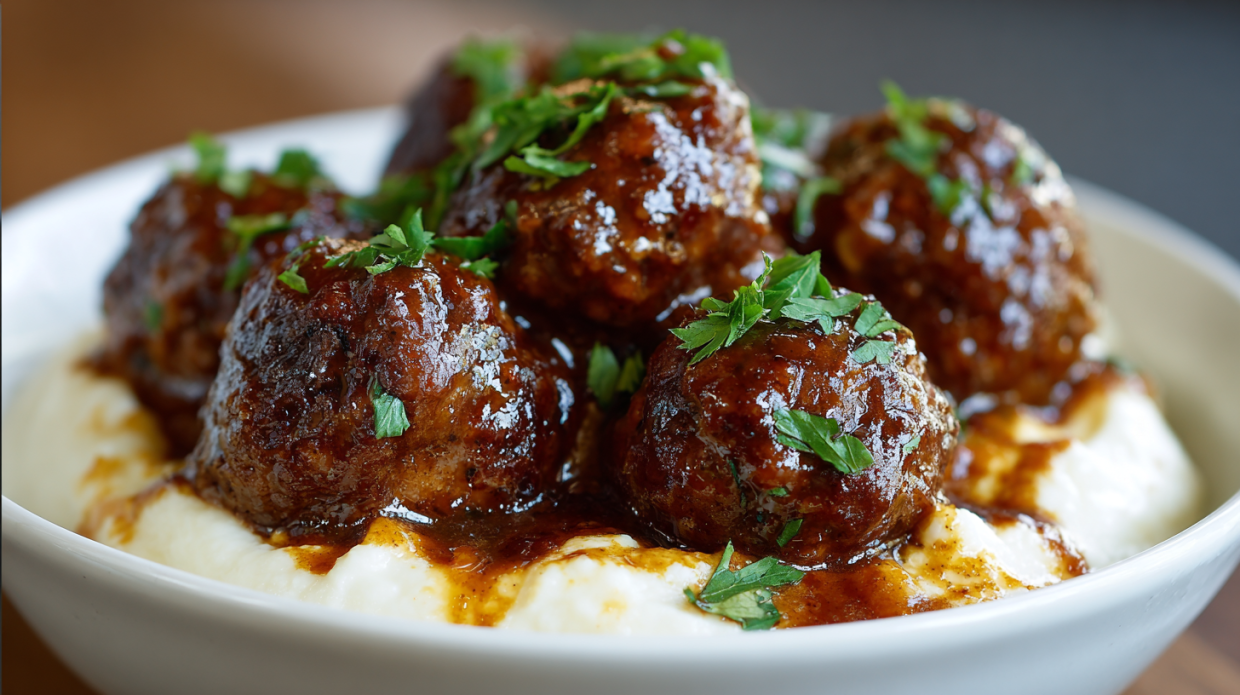 Slow Cooker Salisbury Steak Meatballs  Easy Weeknight Comfort Food