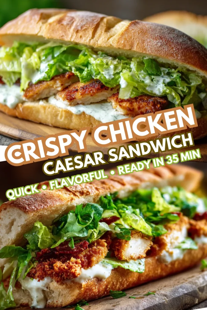 Crispy Chicken Caesar Sandwich with Homemade Dressing 2 1 42 1