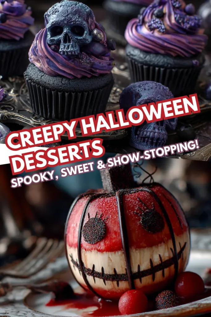 Creepy Halloween Desserts That Steal the Show: Black Velvet Coffin Brownies with “Blood” Raspberry Sauce 2 8 creepy halloween desserts