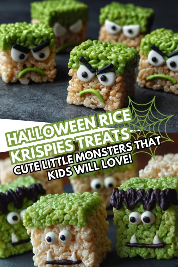 Frankenstein Rice Krispies Treats