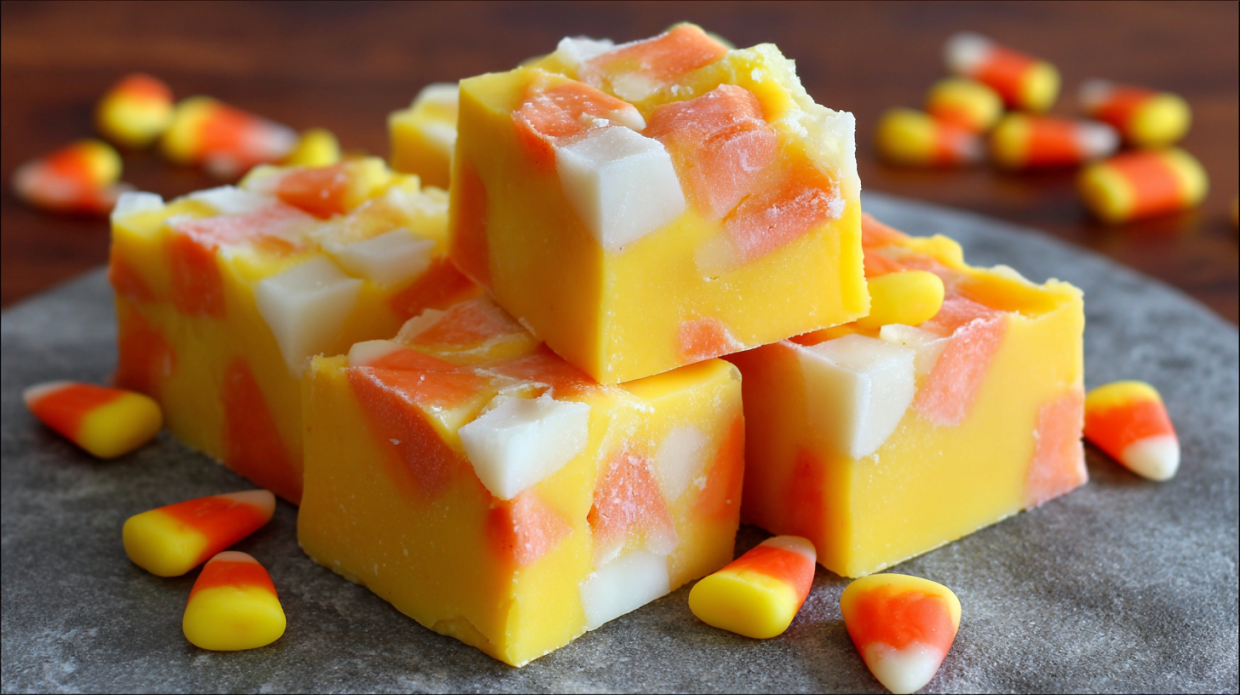 Easy Candy Corn Fudge – A No-Bake Halloween Treat