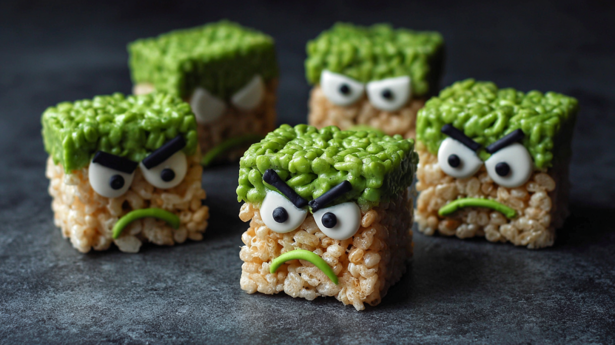 Frankenstein Rice Krispies Treats – Fun Halloween Snack