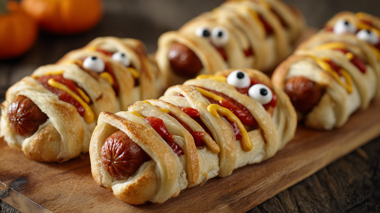 Halloween Mummy Hot Dogs