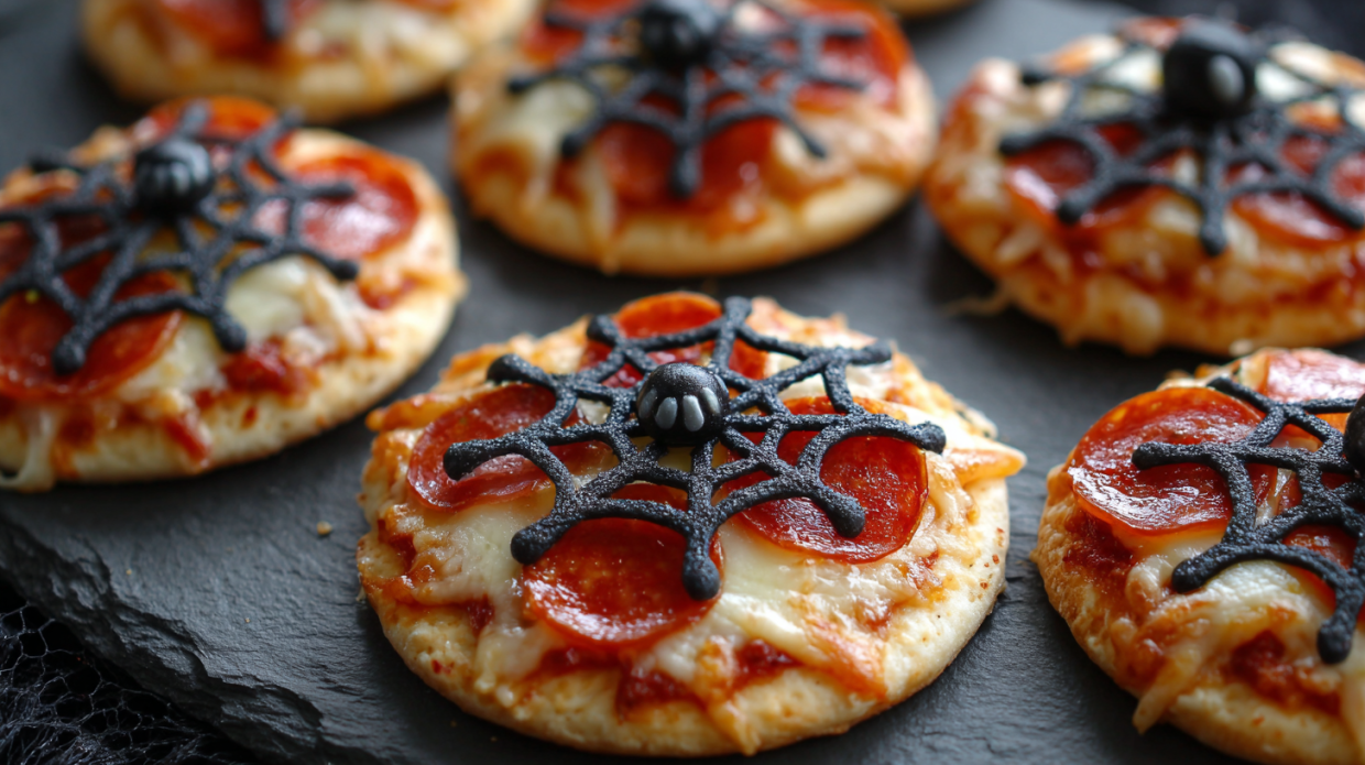 Spider Web Pizza Bites – Fun Halloween Appetizer
