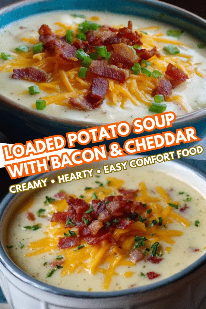 Loaded Potato Soup with Bacon & Cheddar (Easy Comfort Food You’ll Crave) 2 2 1