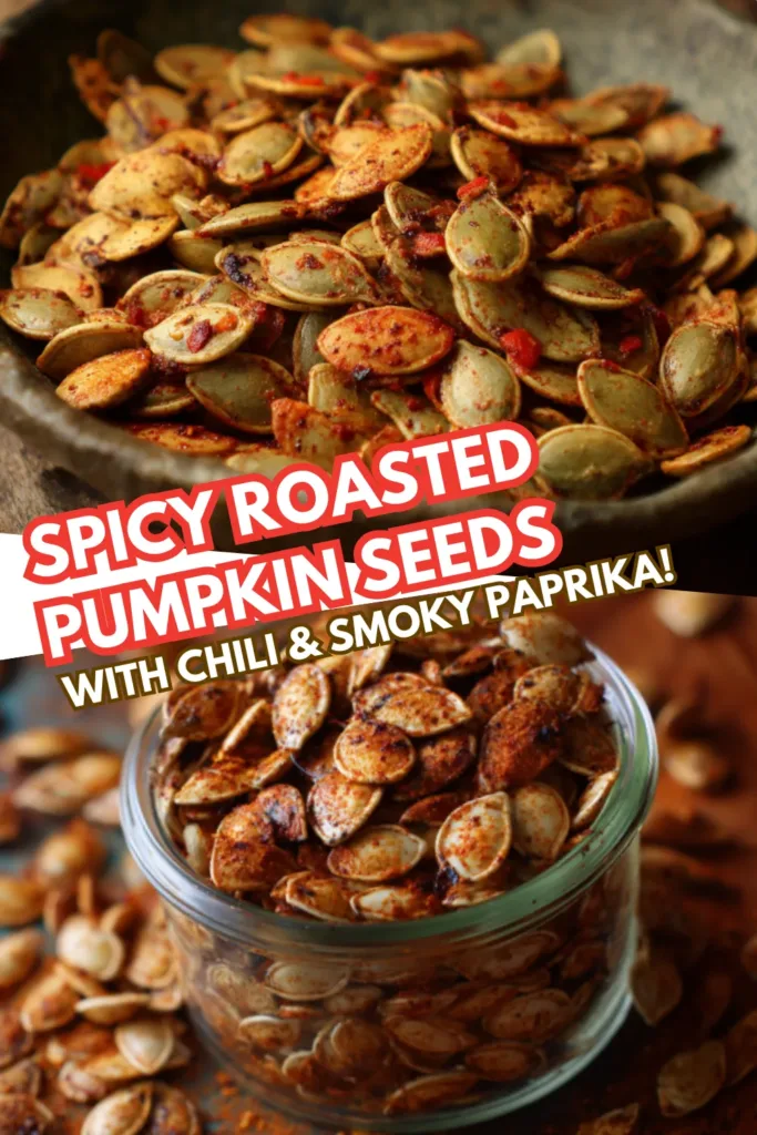 Spicy Roasted Pumpkin Seeds with Chili & Paprika (Crispy, Smoky, Snackable) 2 22 spicy pumpkin seeds