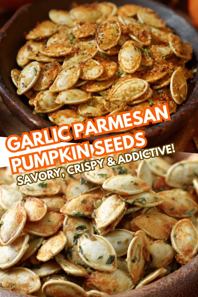 Garlic Parmesan Pumpkin Seeds Snack 2 24 garlic parmesan pumpkin seeds