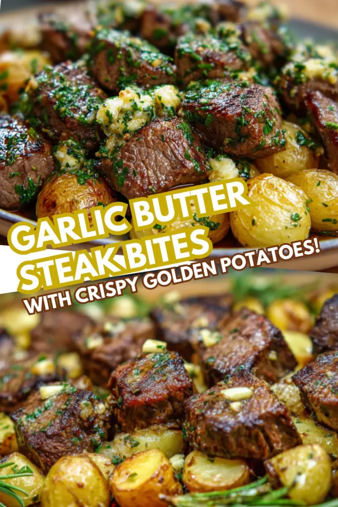 Garlic Butter Steak Bites with Crispy Potatoes (Skillet Dinner Perfection) 2 31 garlic butter steak bites
