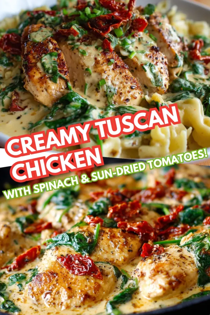 Creamy Tuscan Chicken with Spinach and Sun-Dried Tomatoes 2 33 creamy tuscan chicken