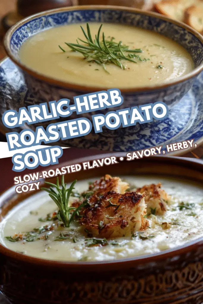 Roasted Garlic & Herb Potato Soup (Gourmet Twist, Ultra-Silky & Aromatic) 2 9 1