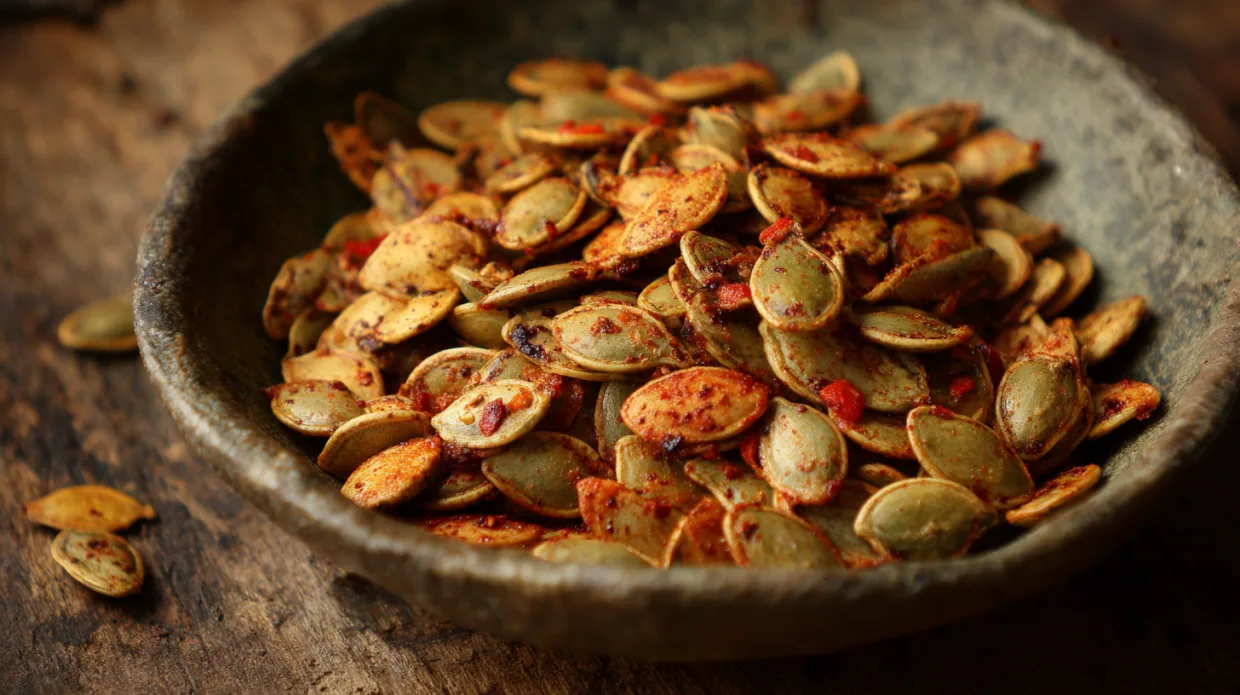 Spicy Roasted Pumpkin Seeds with Chili & Paprika (Crispy, Smoky, Snackable)