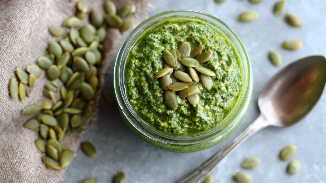 Pumpkin Seed Pesto (Nut-Free Recipe)