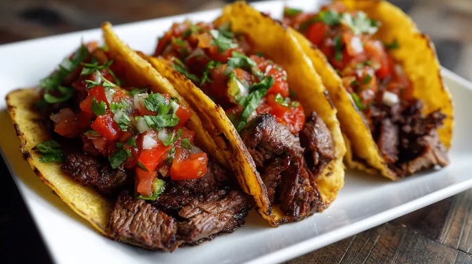 Easy Beef Tacos with Fresh Salsa